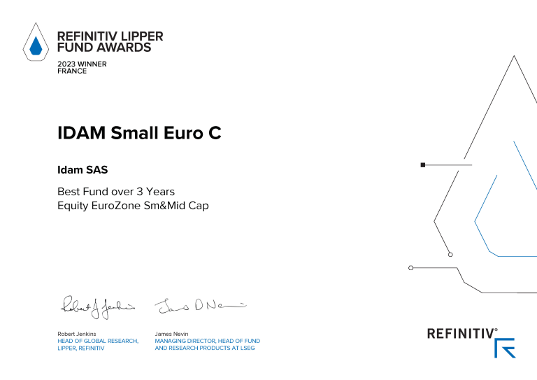 IDAMSmallEuroC lipper-funds-award-Best-Fund-over-3-Years Equity-EuroZone-SmMid-Cap-768x543