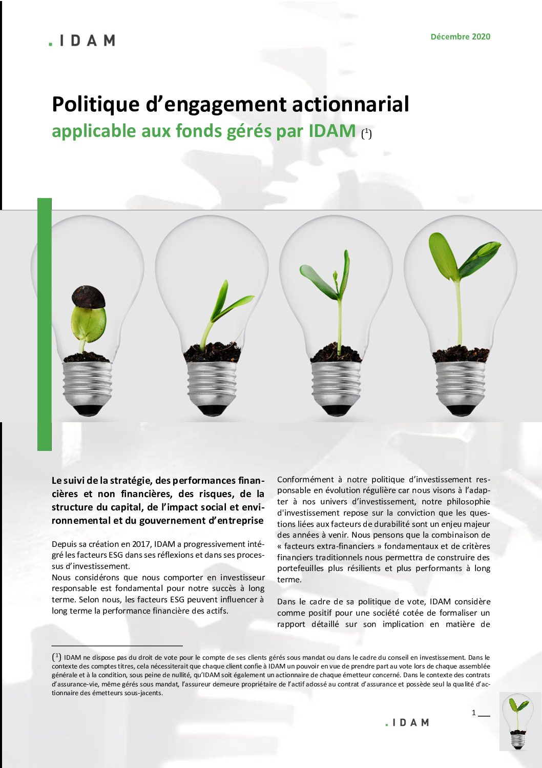 IDAM Politique-dengagement-actionnarial 2020 12-pdf