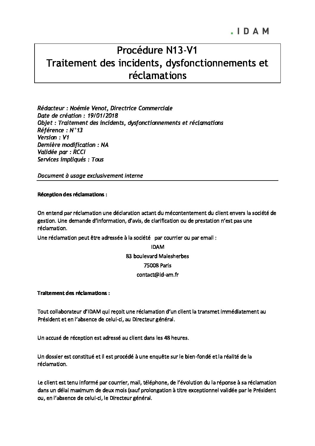 Procedure-N13-V1-Traitement-des-incidents-dysfonctionnements-et-réclamations-pdf